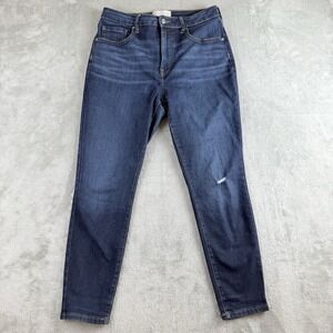 Everlane Jeans Womens 30 Blue Denim The Curvy High Rise Skinny Cropped 30x25